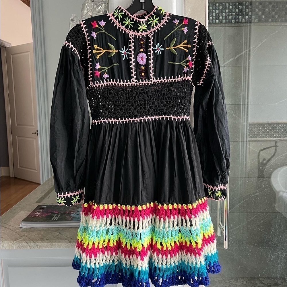 CELIAB Scarlet Floral Multicolor Embroidered Dress - Picture 13 of 15